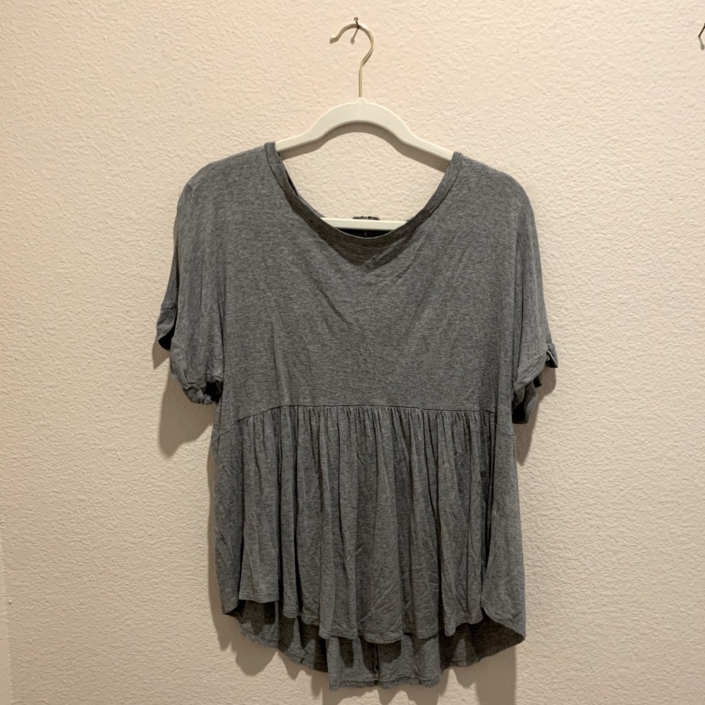 Love 21 short sleeve grey blouse